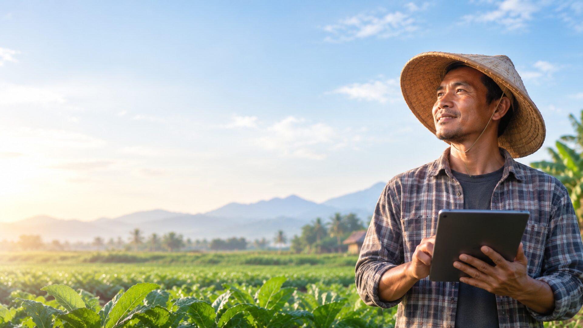Petani memanfaatkan teknologi di lahan pertanian